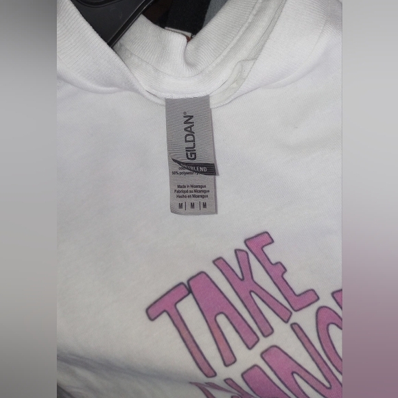 Take Chances Make Mistakes Get Messy Teens Gildan White T-Shirt Size M - Picture 3 of 3